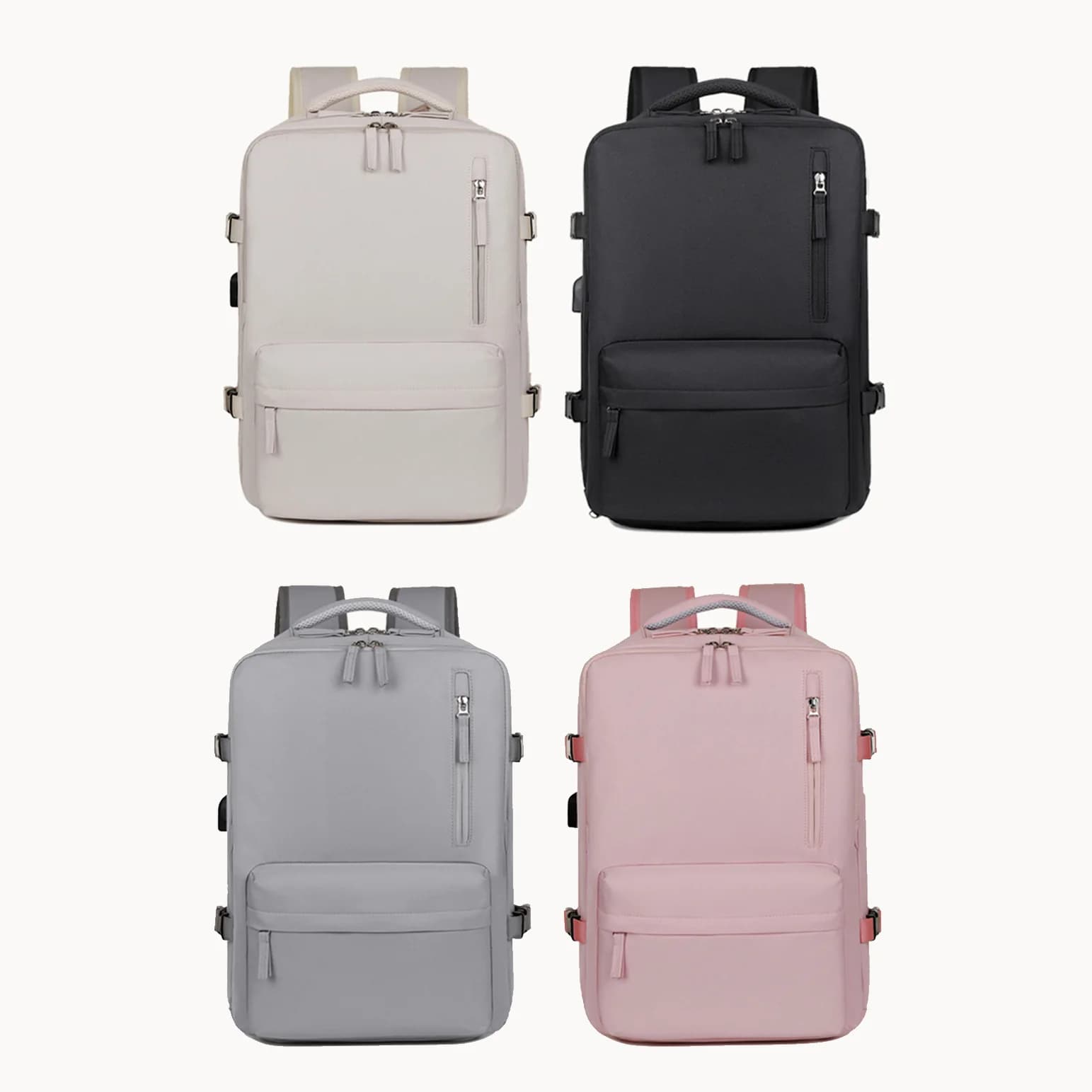 Computer backpack solid color business large capacity dry and wet separation backpack independent shoe compartment trip backpack