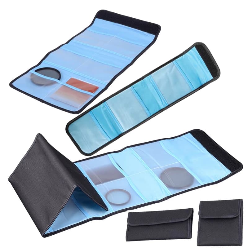 Custodia per filtro per obiettivo Custodia per filtro per obiettivo Tasca 3/12 Portafiltro per fotografia professionale Custodia per cintura Resistente all'acqua per filtro