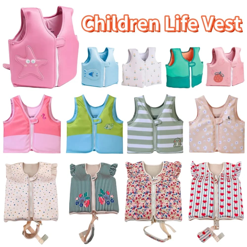 Gilet di salvataggio per bambini gilet da bagno per bambini costume da bagno per bambini aiuto per il nuoto galleggiante giacche per galleggiamento accessori per piscina