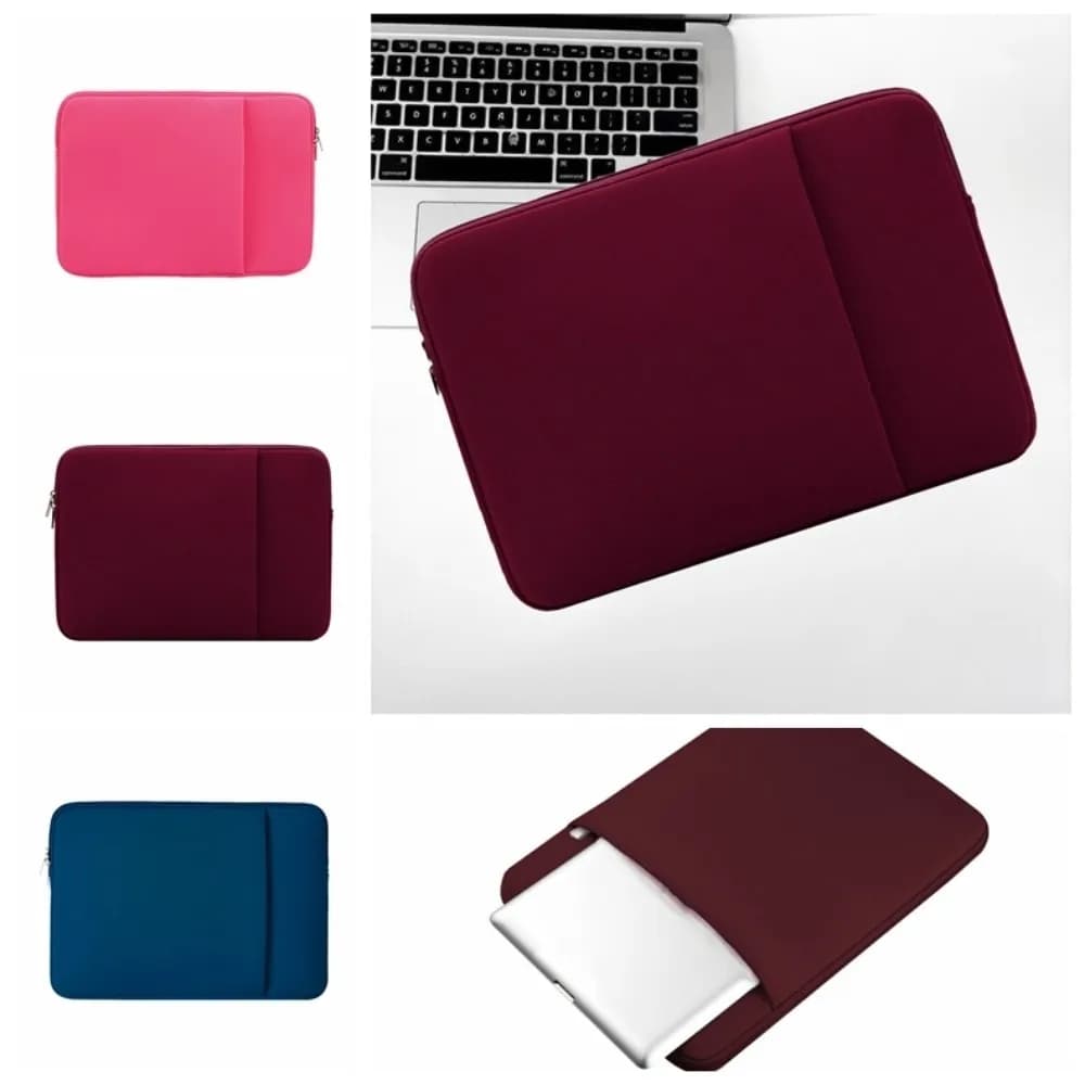 Borse per laptop portatili antigraffio, custodia protettiva leggera per laptop, materiale morbido, custodia per notebook con doppia cerniera, borsa da donna