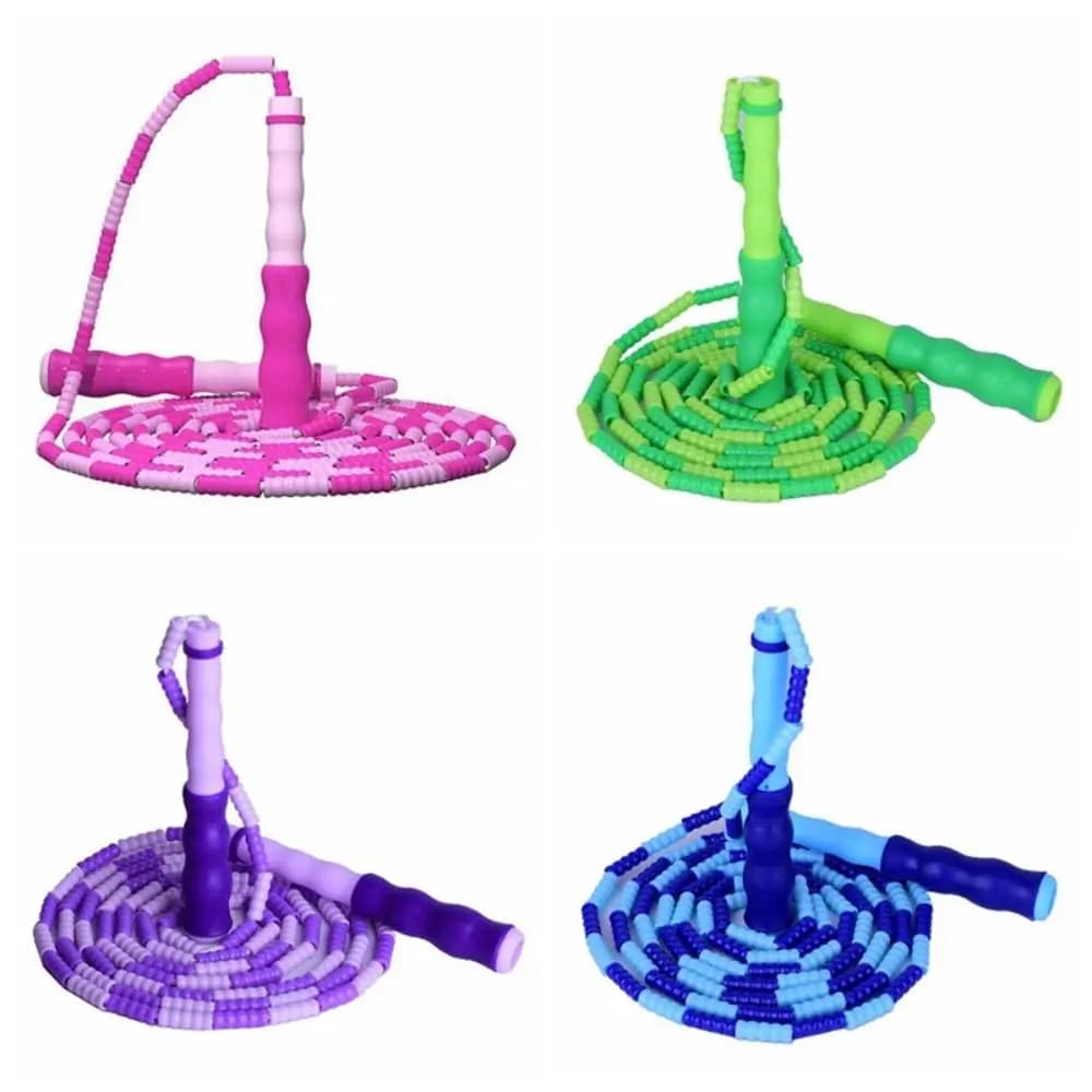 Jump Racing Fitness segmented anti-slip environmental protection adjustable rope for jumping with professional anti-slip soft beads