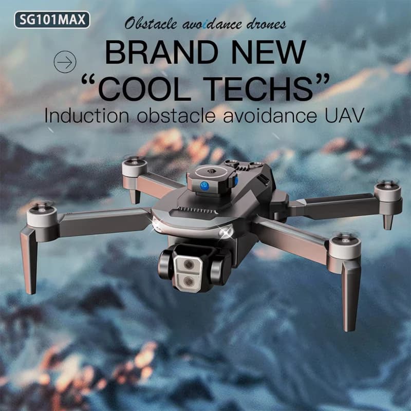 SG101MAX 4K HD doppia fotocamera senza spazzole pieghevole 4WD 360 ° Drone a flusso ottico per evitare ostacoli a infrarossi