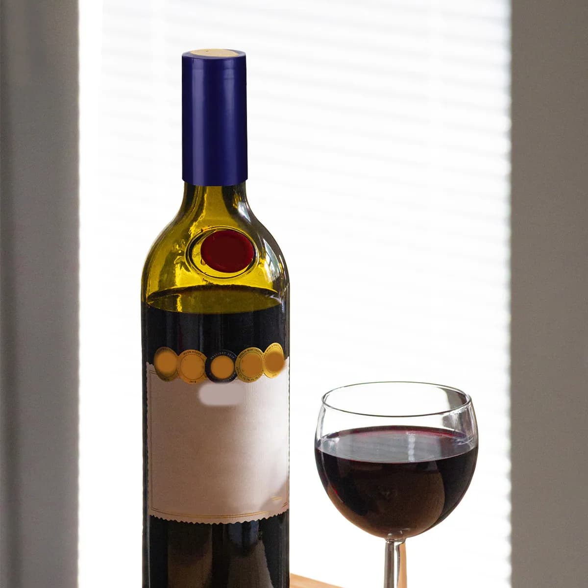100 Pezzi Tappi Termoretraibili in Plastica per Bottiglie di Vino, Capsule Sigillanti per Bottiglie Tappate con Sughero, Termoretraibili a Vapore
