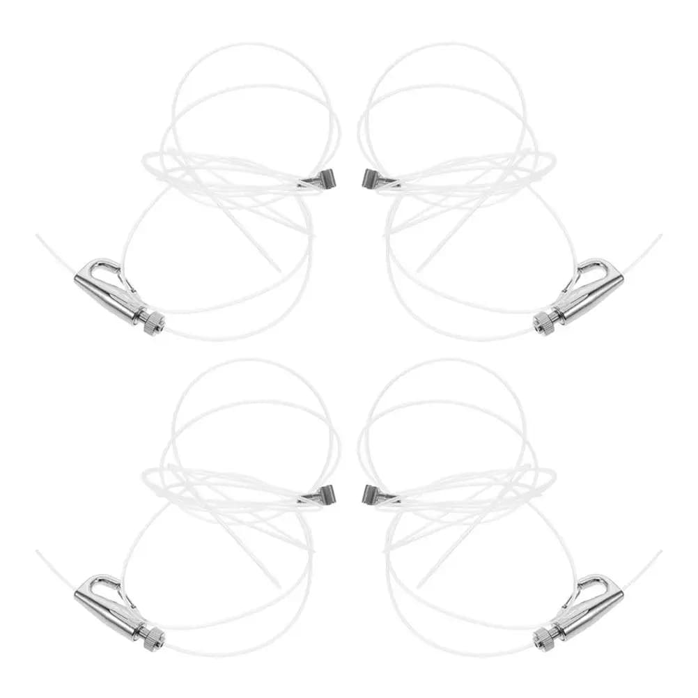 4Sets Easy Install Picture Hanging Wire Kit Rope Rail Hooks Adjustable for Frames Mirrors Decorative Art Home Office Gallery