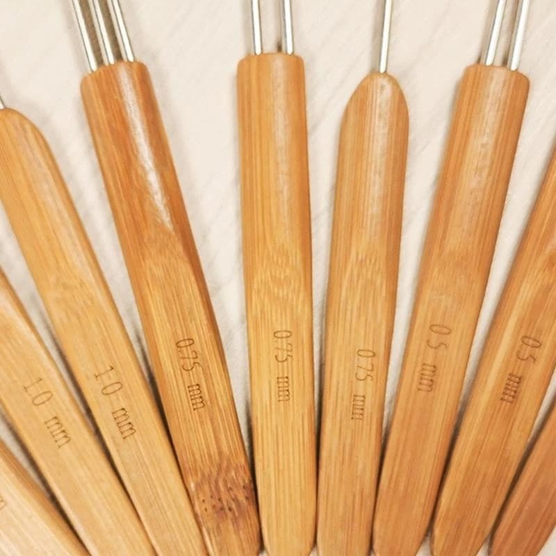 Dreadlock Crochet Hook Bamboo Handle, 1 Hook, 2 Hooks, 3 Hooks for Braid Craft 831F