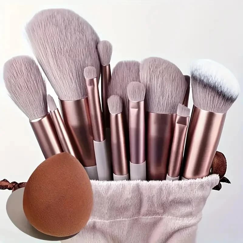 13pcs Makeup Brushes with Storage Bag Soft Fluffy Cosmetic Foundation Powder Eyeshadow Kabuki Blending Beauty Tool Makeup