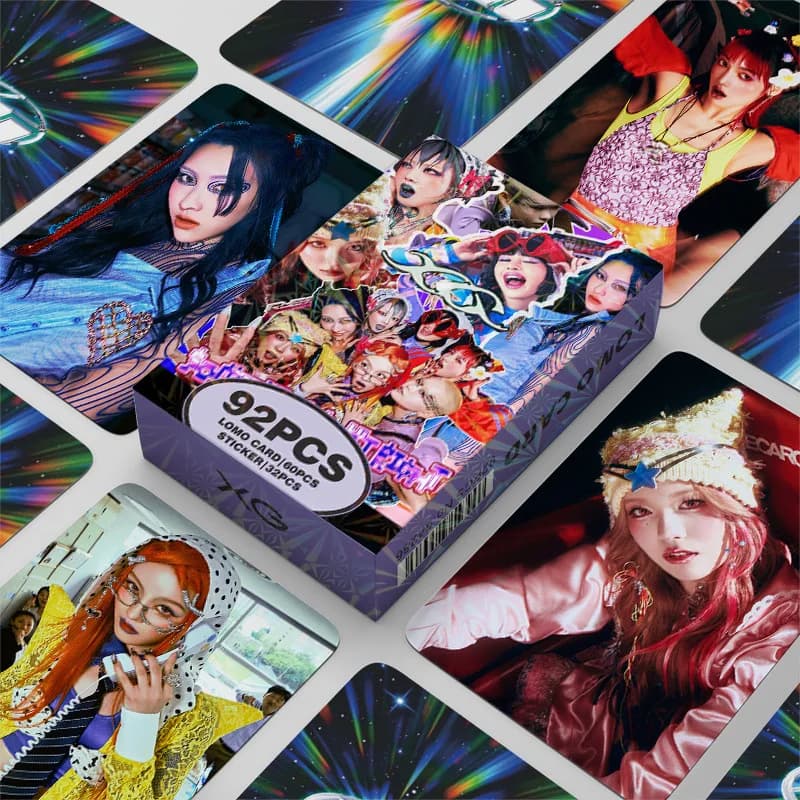 60+32Pcs/Set JPOP Girl Group XG Card Lomo Cards Collect Cards Sticker Print Postcard Fans Gift Decorative Gift
