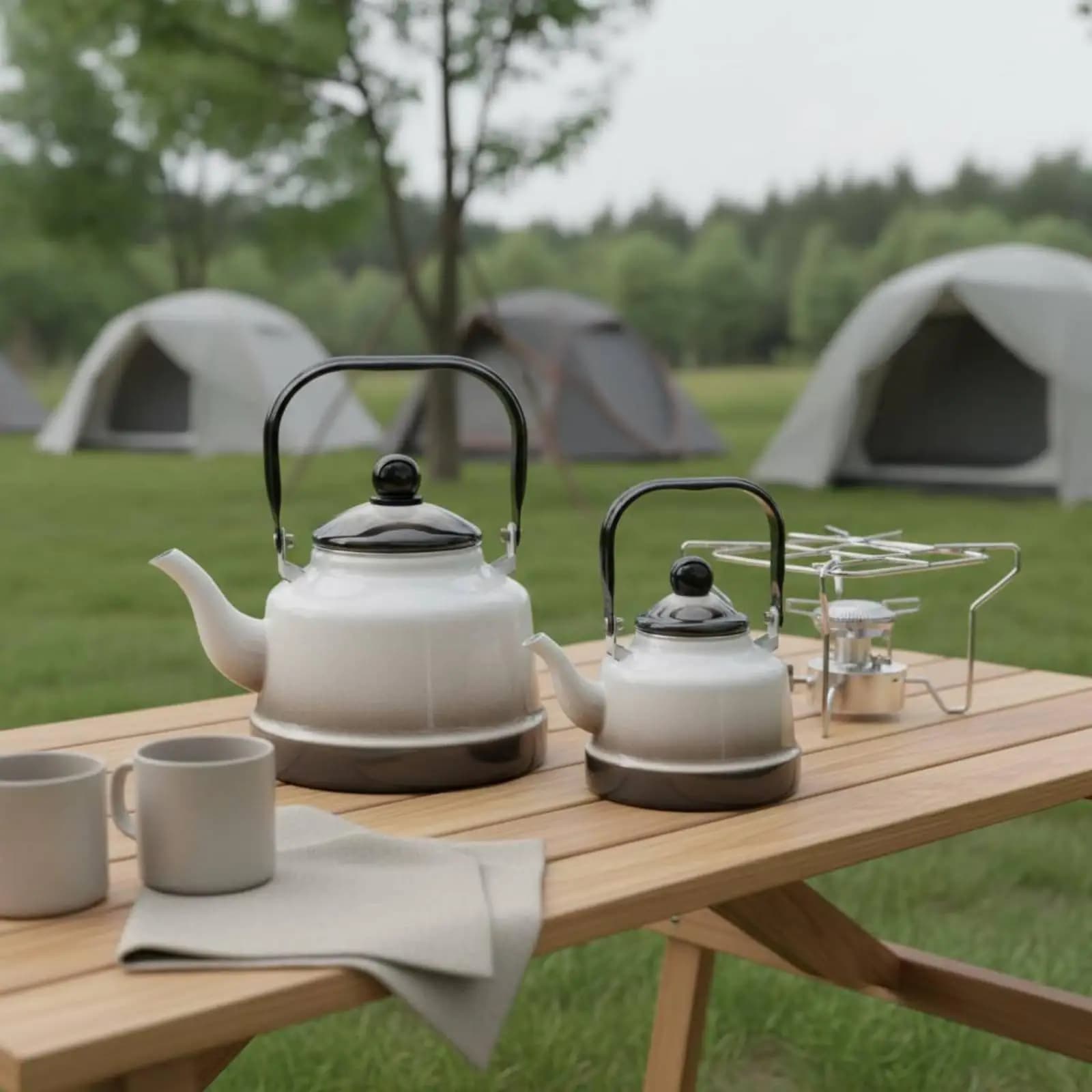 Enamel Cooking Vessel Portable Boiling Kettle Durable Enameled Pot for Electric or Gas Cooktop