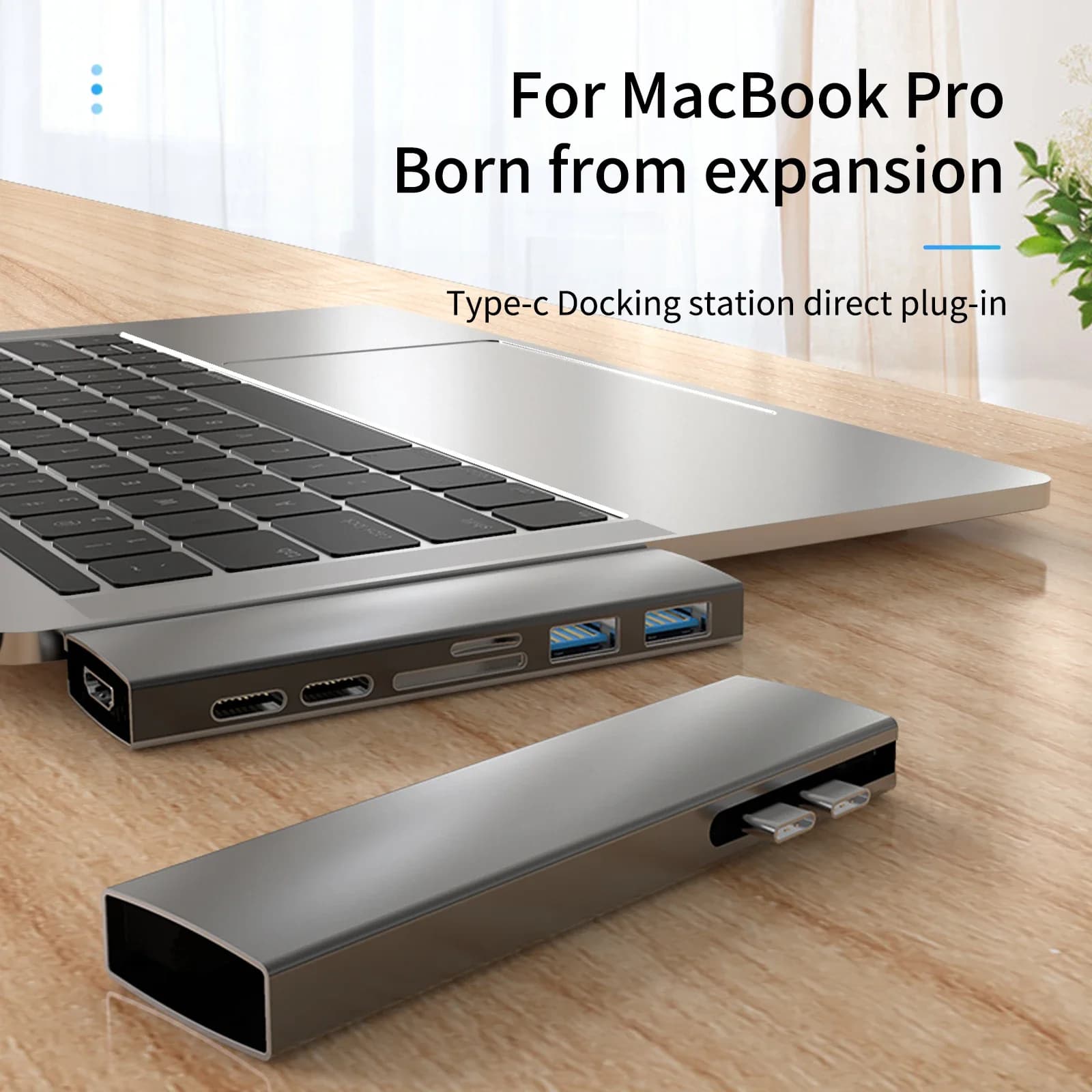 Per MacBook Pro hub USB C a HDMI Adattatore Hub compatibile per MacBook Air Thunderbolt 3 PD USB 3.0 Lettore di schede SD TF Tipo C Hub