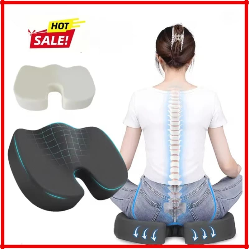 Cuscino Ergonomico per Auto, Cuscino a U in Memory Foam per il Coccige, Cuscino per Sedia da Ufficio per Sedute Prolungate