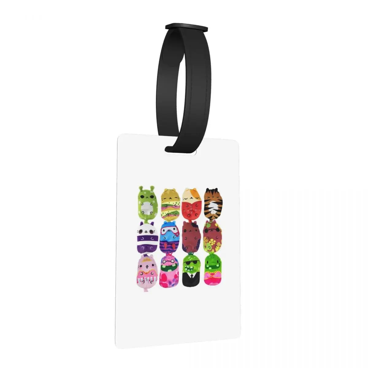 Etichette per Bagagli 'Cats Vs Pickles' Confezione da 12, Accessori per Valigie, Etichette da Viaggio, Porta Nome e Indirizzo