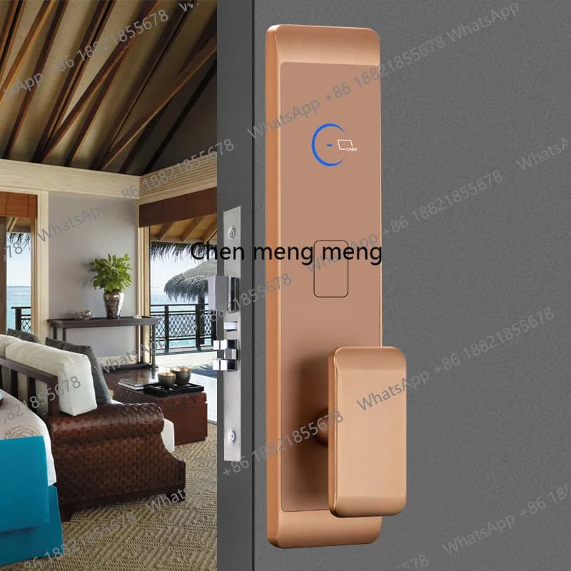 Hotel, porta in legno con serratura a scheda, appartamento, camera smart per homestay, serratura a induzione magnetica per hotel