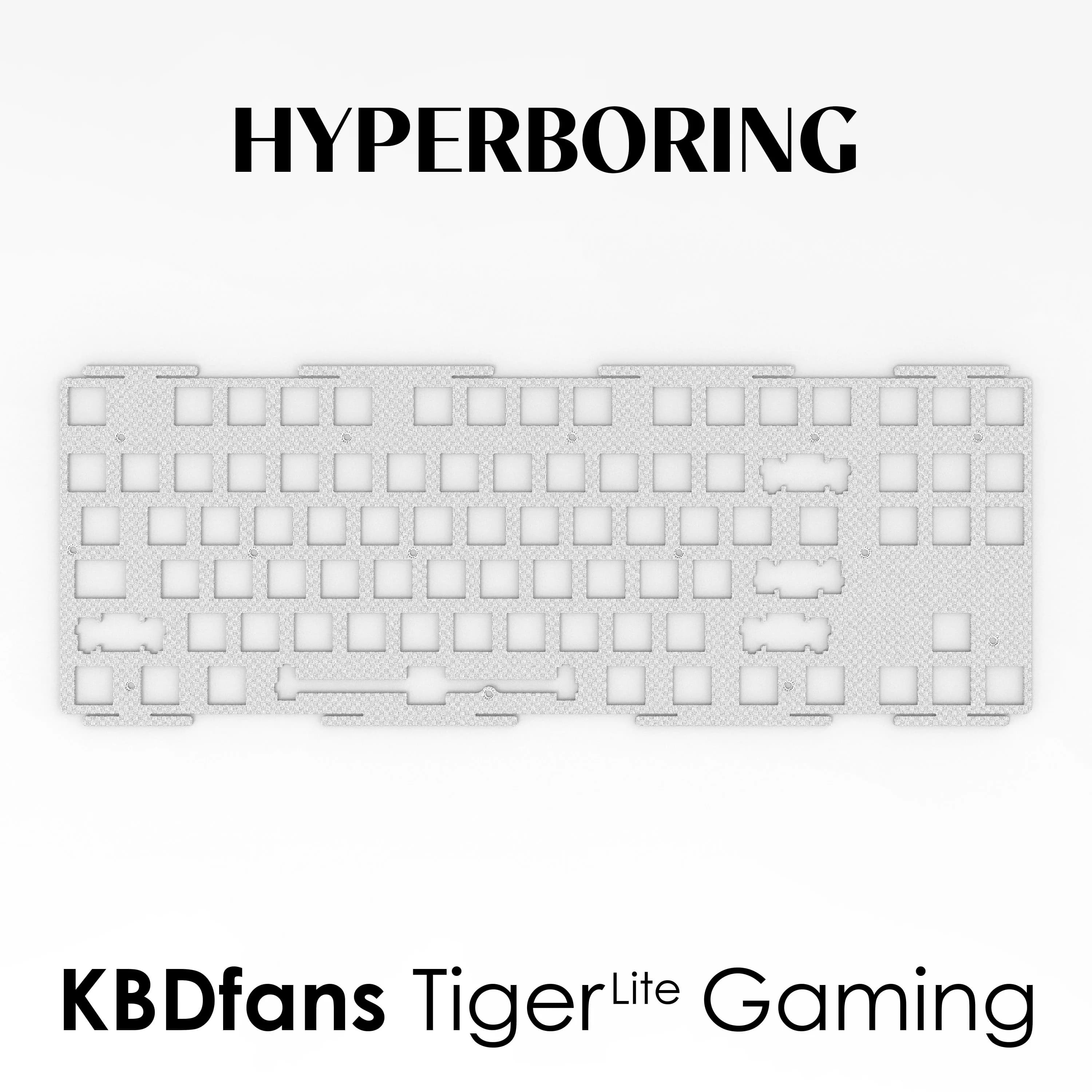 La tastiera da gioco KBDfans Tiger Lite utilizza piastre CF in alluminio per PC PP (per coltellate per PCB e montaggio su piastra)