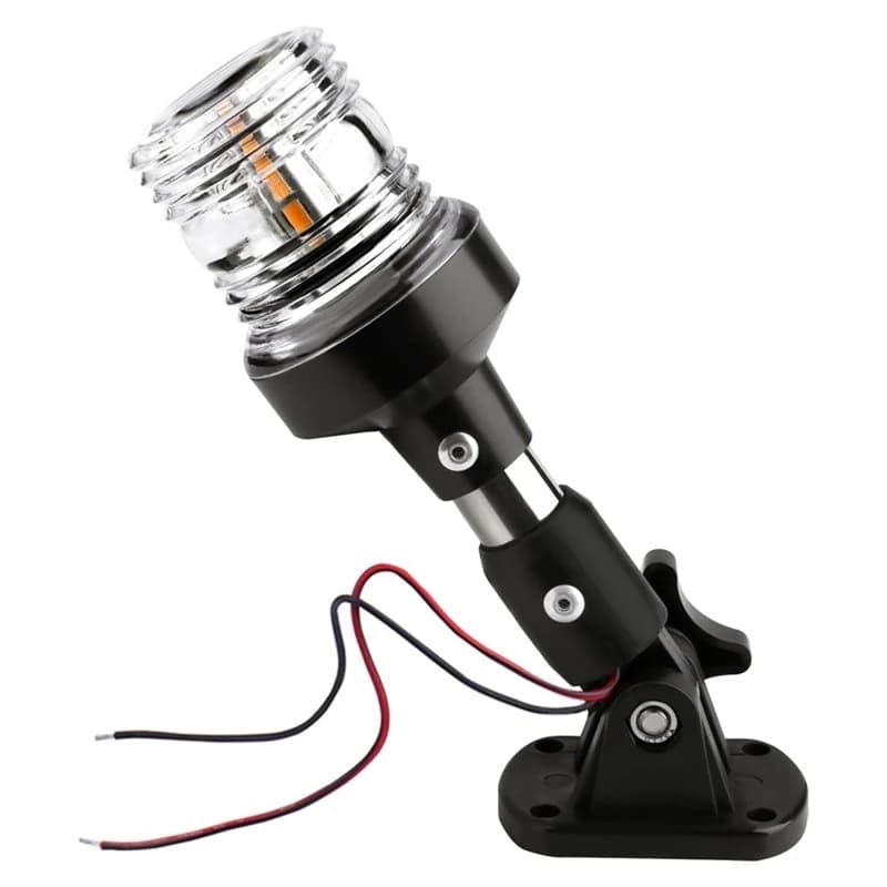 A89E-Waterproof For Boats Boat Anchor Light Stern Light 6 Inches Fold Down LED Marine Navigation Lights