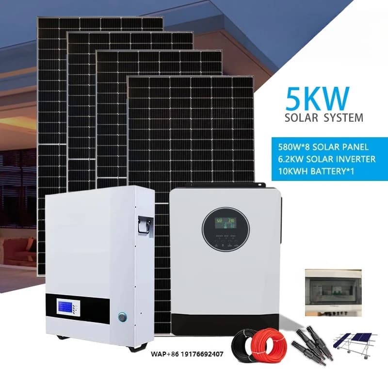 Kit Solare Completo 20Kw 30Kw 50Kw, Sistema di Energia Solare Domestico 10Kw, Sistema Solare Ibrido con Pannelli 1000w 10000W Trifase