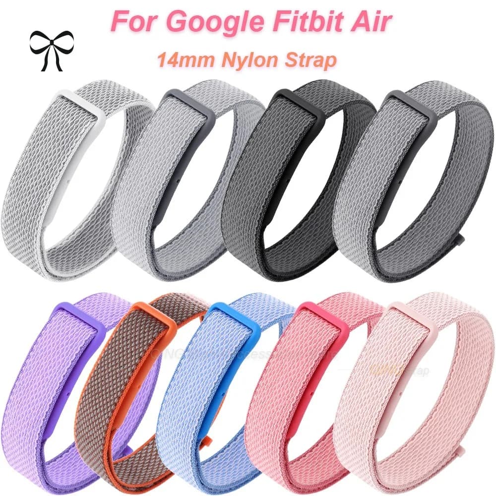 for Google Fitbit Air Nylon Loop Sport Braided Strap Outdoor Cycling Running Watches Bands Replacement Part Breathable Belt 14mm