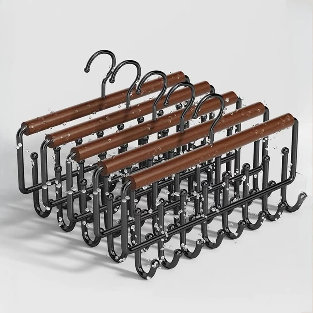 Metal wall hanger with 8 hooks for wardrobe, wardrobe, clothes, hats and bags