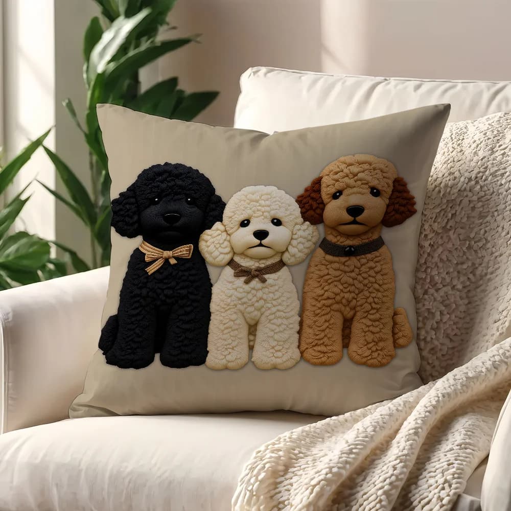 Adorabile fodera per cuscino 2D in tessuto felpato morbido con stampa fronte-retro, copricuscino per divano, fodere per cuscini decorativi