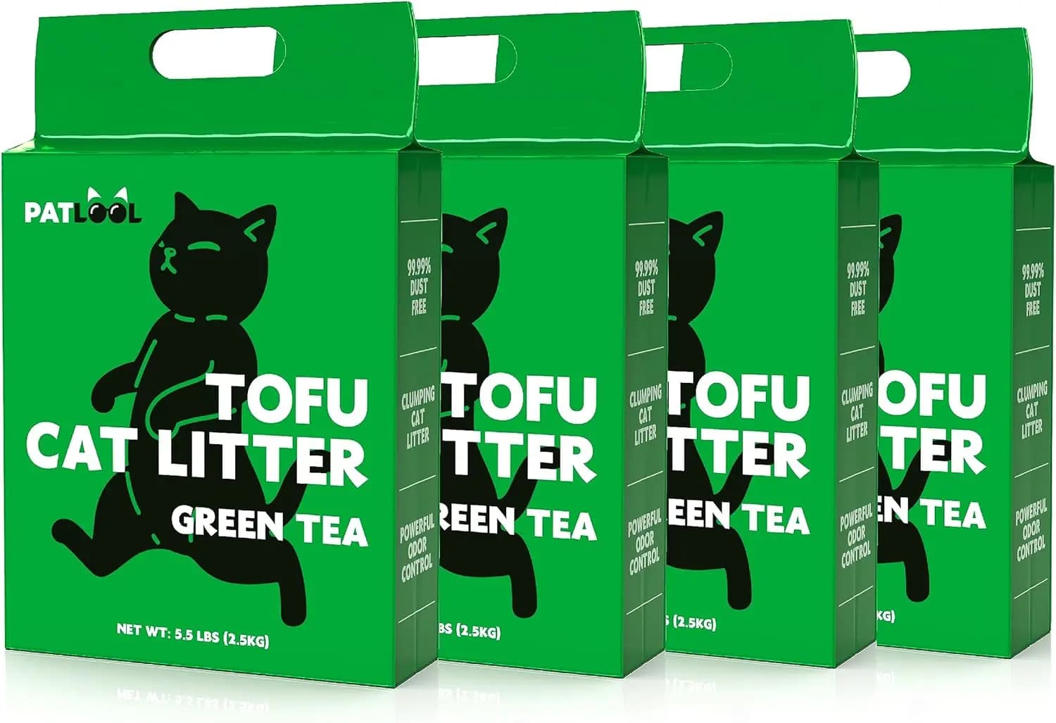 Lettiera per Gatti Naturale Agglomerante Leggera, Controllo Odori, 99,9% Senza Polvere, Lavabile nel WC, Basso Dispersione, Confezione da 22 LB, Confezione da 4