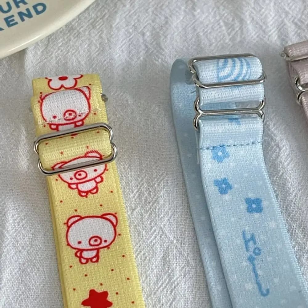 INS Style Adjustable Notebook Elastic Strap Elastic Cartoon Adjustable Planner Strap Journal Anti-Bulging Band Storage Accessory
