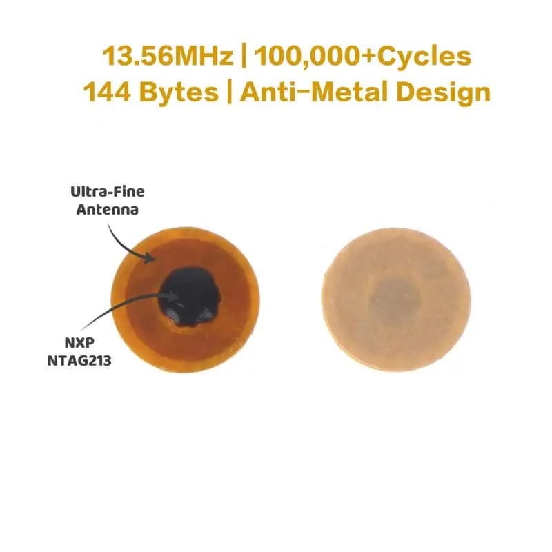 5/10 pezzi 6mm NXP NTAG213 Tag NFC programmabili, adesivi RFID rotondi, etichette FPC flessibili impermeabili per telefoni e dispositivi indossabili