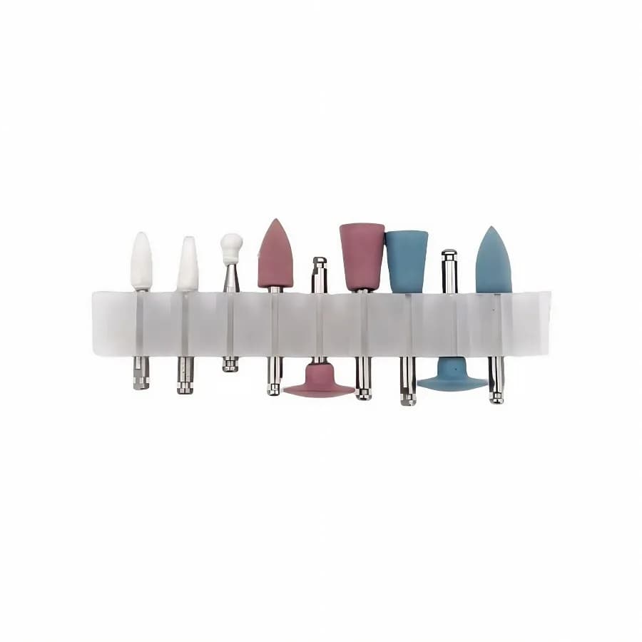 RA0309 Kit lucidatore per denti in gomma e porcellana in resina composita Set per lucidatura in resina Strumento per odontoiatria Kit per frese per lucidatura dentale