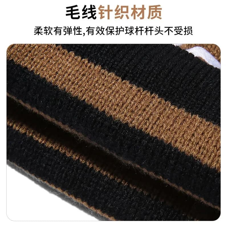 Copricapo per mazze da golf portatile PGM, in maglia, per set di ferri, con cordino elastico e ricamo a palla, protezione per il collo
