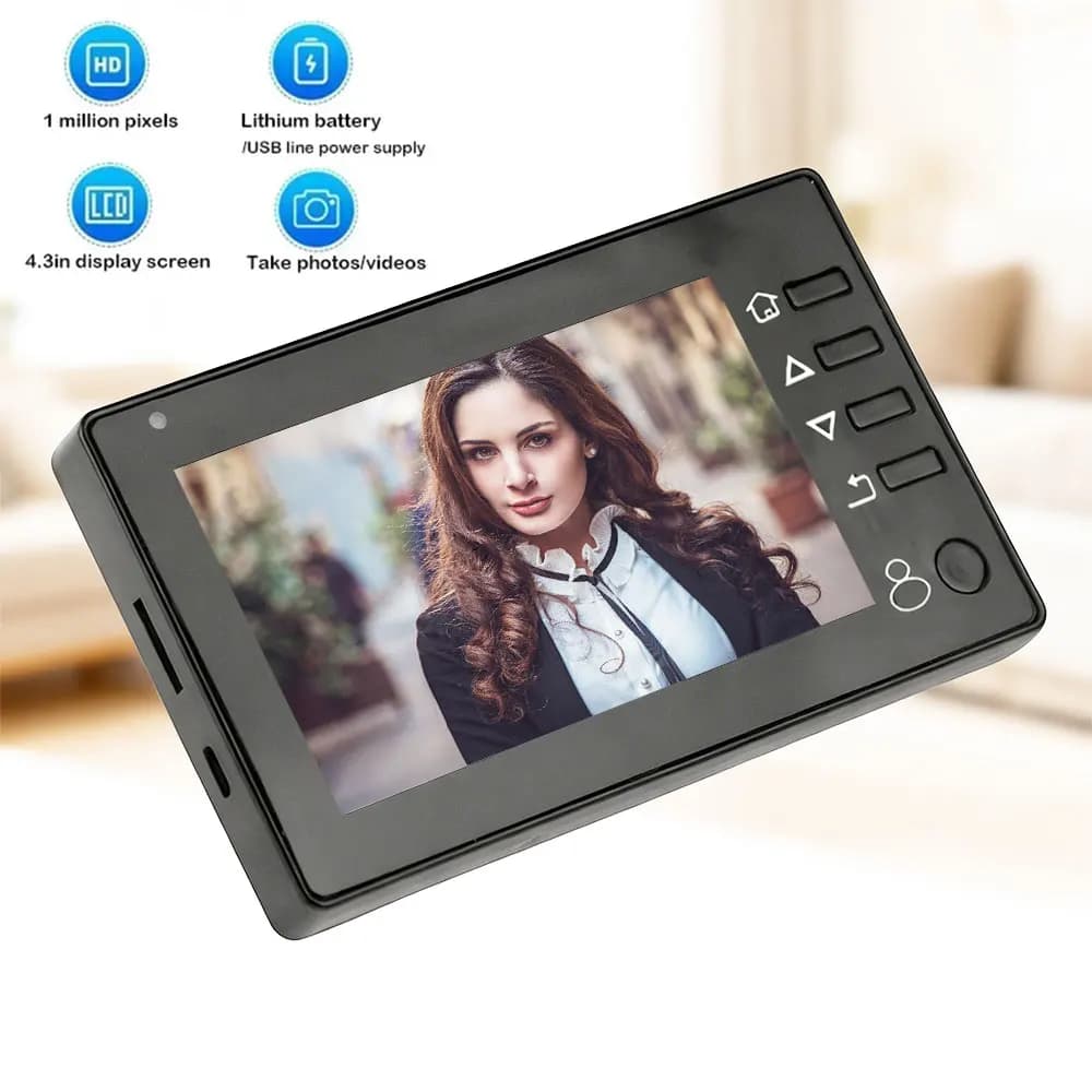 Telecamera spioncino per porta digitale da 4,3 pollici Smart Photo Video Door Viewer PIR Motion Detection Telecamera di sicurezza Monitor 120 ° Ampio angolo