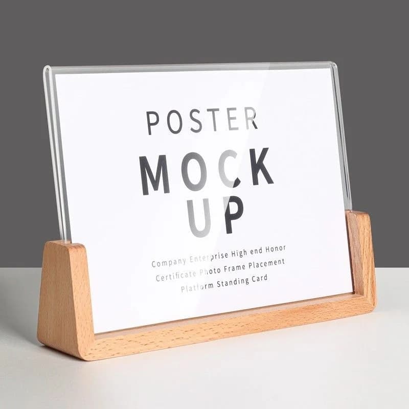 A4 210X297MM Table Picture Photo Poster Frames Acrylic Sign Holder Display Stand Restaurant Menu Price Paper Poster Holder