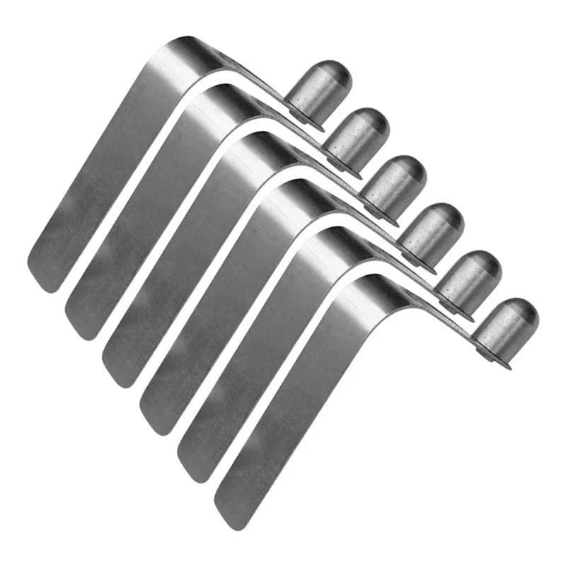 6 Pezzi 8mm Bottoni Solidi in Acciaio Inossidabile Clip a Molla a Molla Accessori per Tendalino Tubo Telscopico per Campeggio e Roulotte