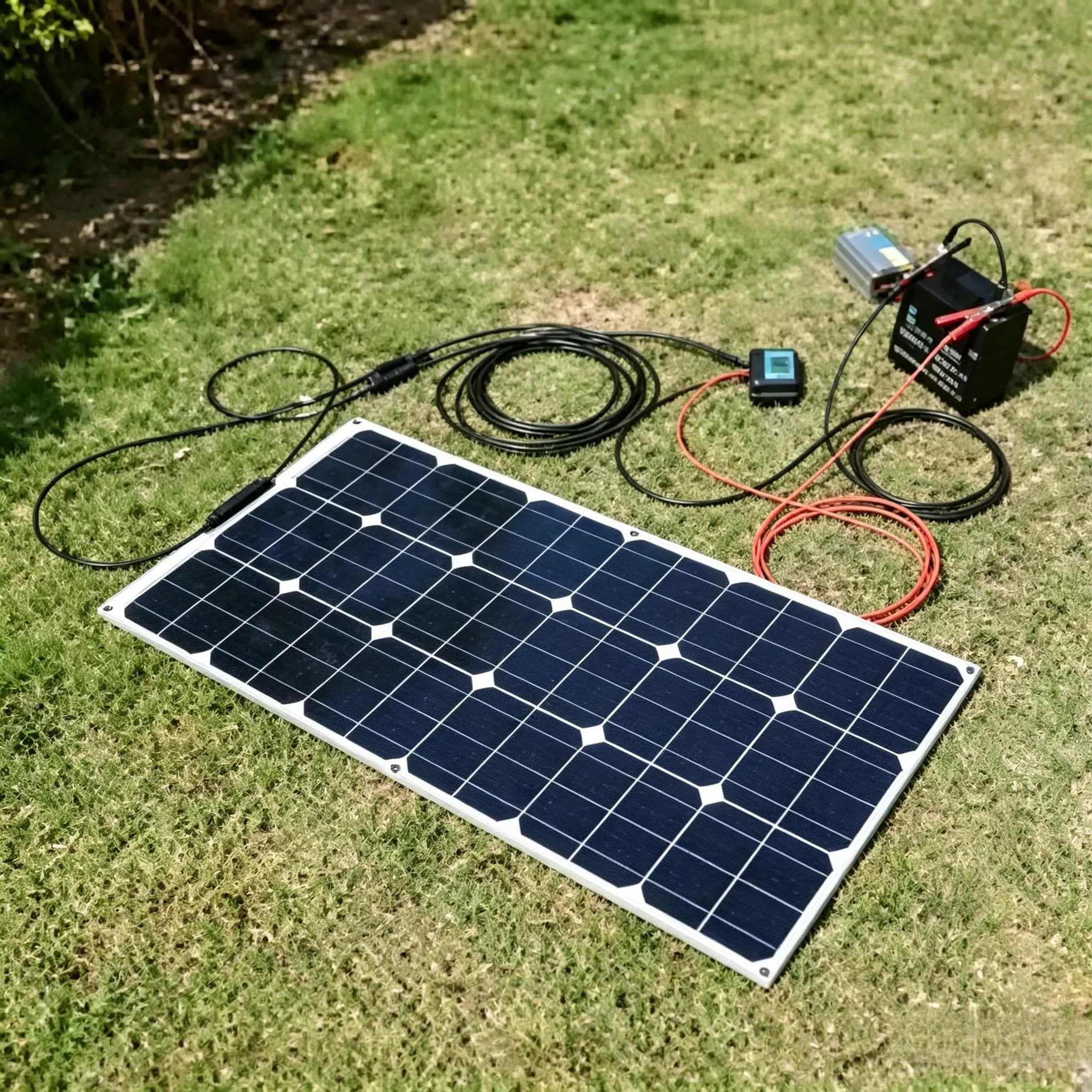 Kit Pannello Solare Flessibile Monocristallino 2000W 18V con Regolatore 12V/24V
