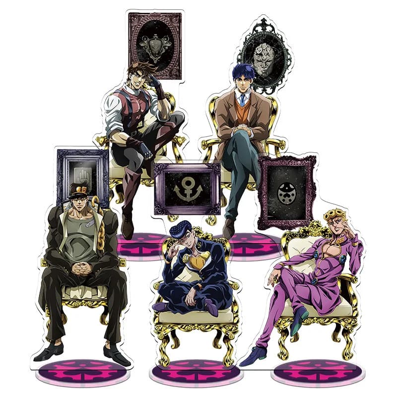 Gioco JoJos Bizarre Adventure Cute Anime Cosplay Acrilico Stand Figure Piastra Scrivania Decor In Piedi Segno Figure Accessori Regali