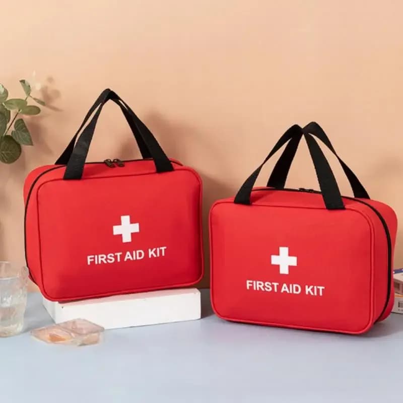 Custodia medica portatile - Borsa per kit di pronto soccorso con manico per organizer da viaggio all'aperto per la casa di emergenza in campeggio