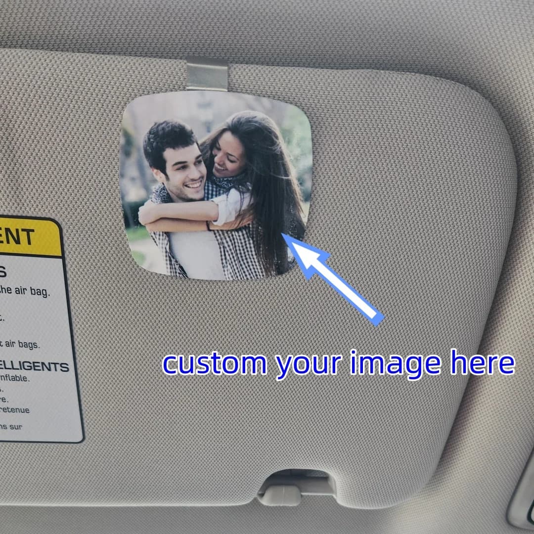 1 Piece Customized Stainless Steel Car Clip: Customized Pictures, DIY, Laser Engraved, Ideal Car Accessory for Daily and Practical Use
