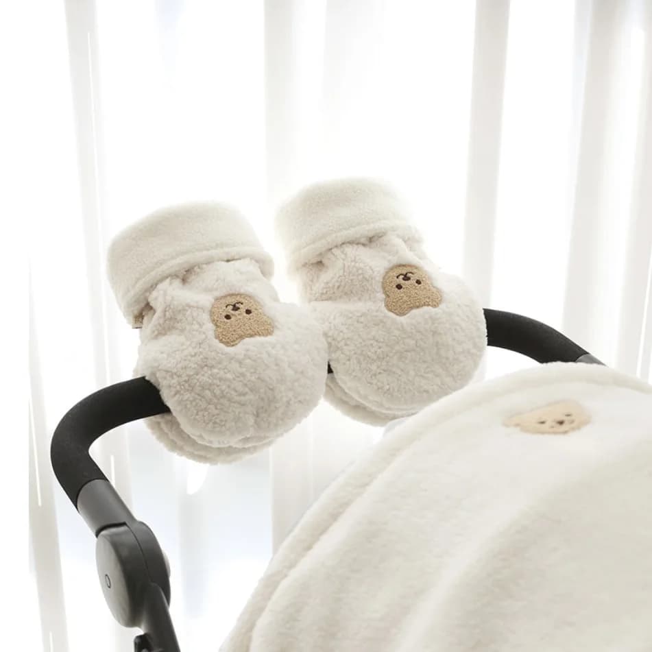 Maniglia per passeggino coreano Guanti caldi per carrozzina Accessori per passeggino invernali antivento
