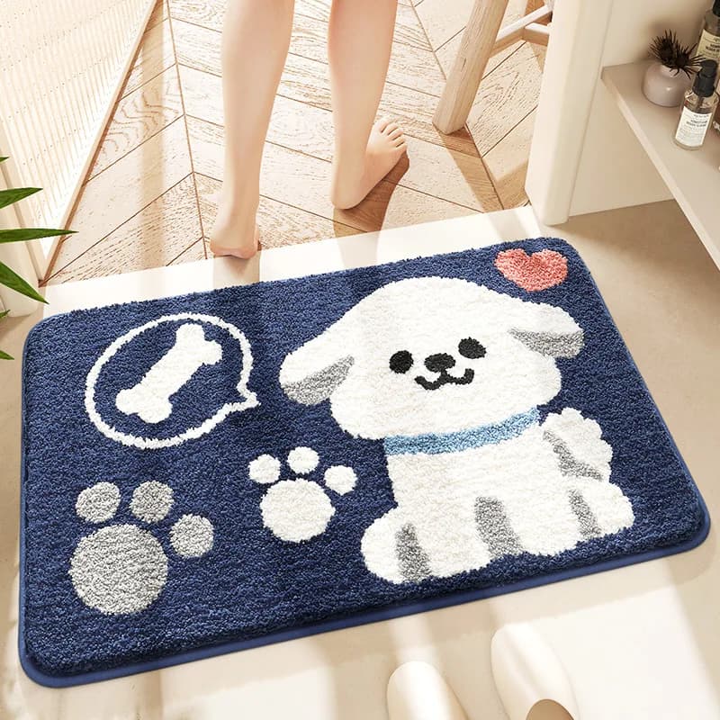 40*60cm tappetino da bagno carino rosa cartone animato cane tappeto da bagno vasca da bagno antiscivolo ingresso wc tappeto assorbente doccia tappetini forniture