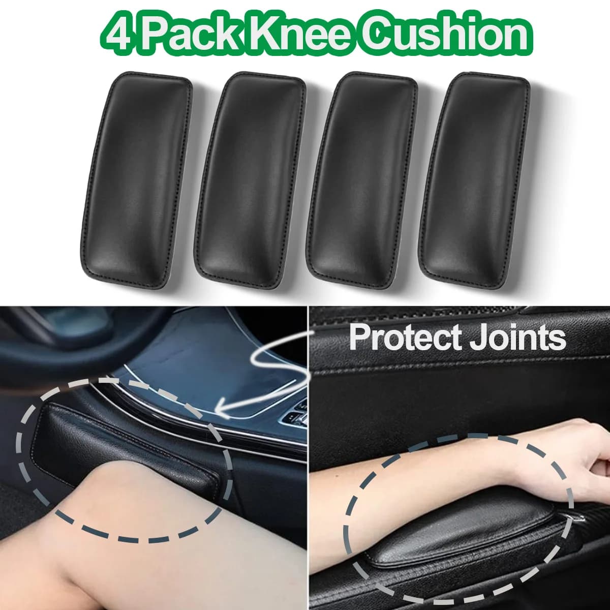 PU leather universal automatic armrest cushion, for feet, knee pad, car cover, central console, knee, leg, elbow, pillow