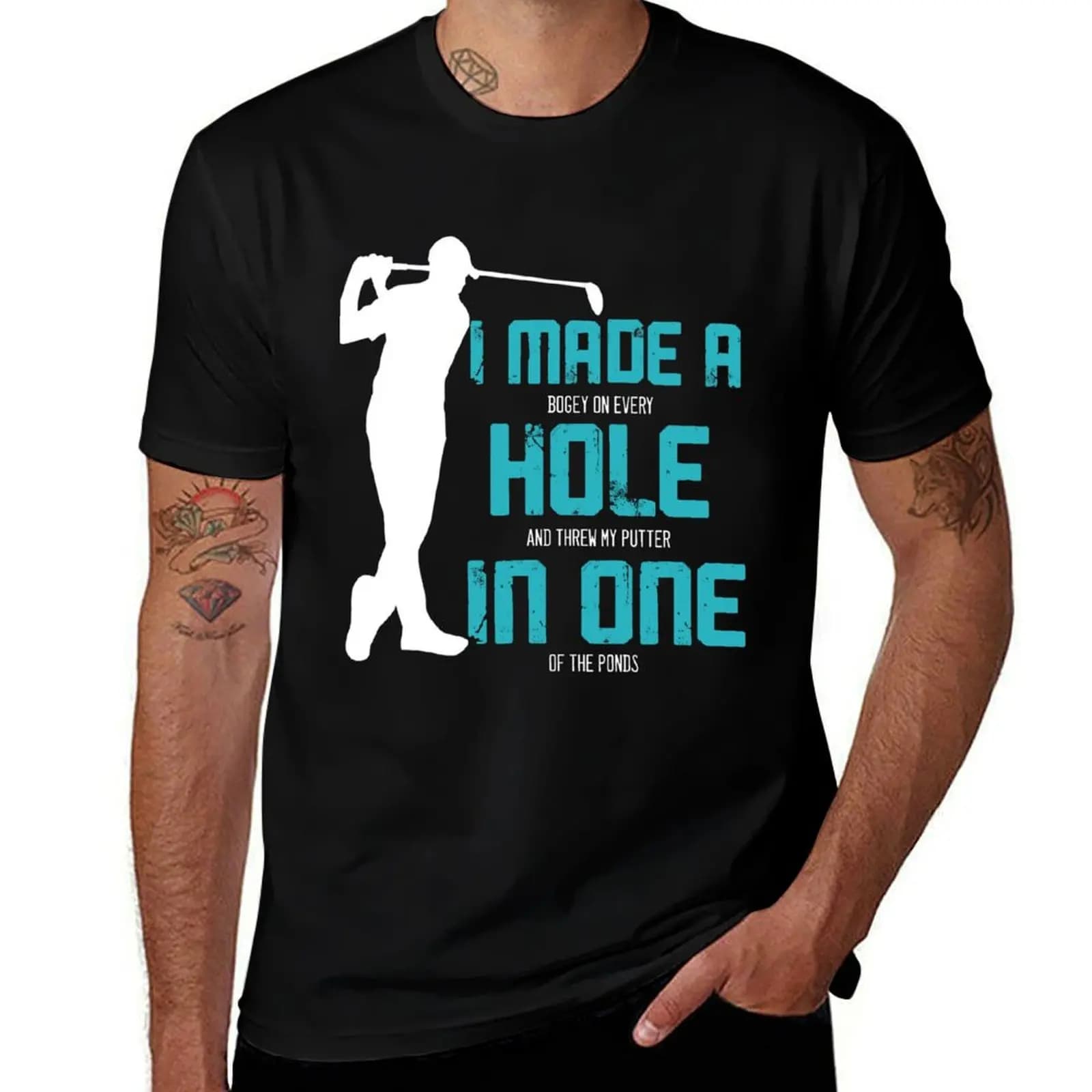Foro in un golf Divertente golf Bavaglio da golf Citazione Regalo divertente T-shirt magliette cotone 100% maglietta uomo T-shirt in cotone