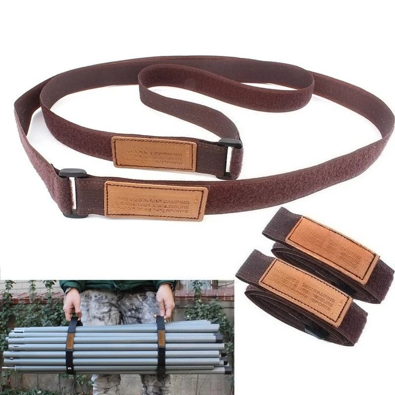 Cinghie da campeggio all'aperto, attrezzature da viaggio, bagagli, tende, tende, tende, cinghie portaoggetti, cinghie in velcro, 2 set
