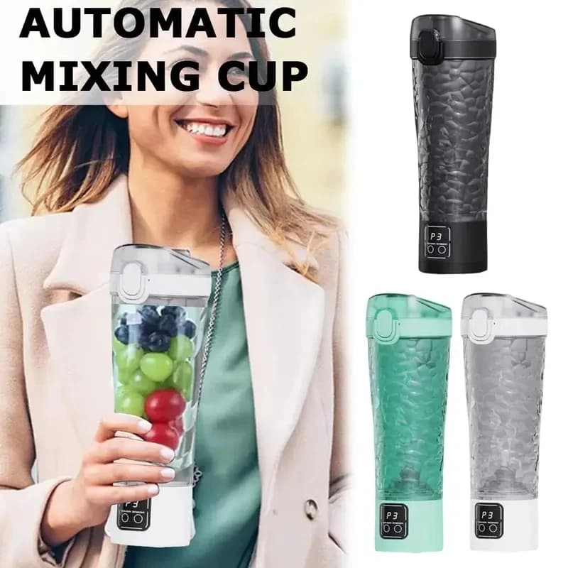 New Auto Mixing Cup–3 Speed Electric Shaker Bottle for Milkshake, Coffee & Protein Shakes, Fitness Blender for Kitchen & Outdoor