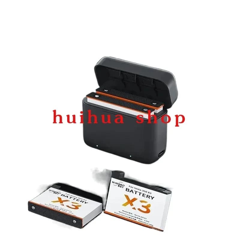 For Insta360 X3 Battery +2 Card Slot Battery Charging Box 1800mah 360 Panoramic Action Camera Li-ion Battery Accessories zm