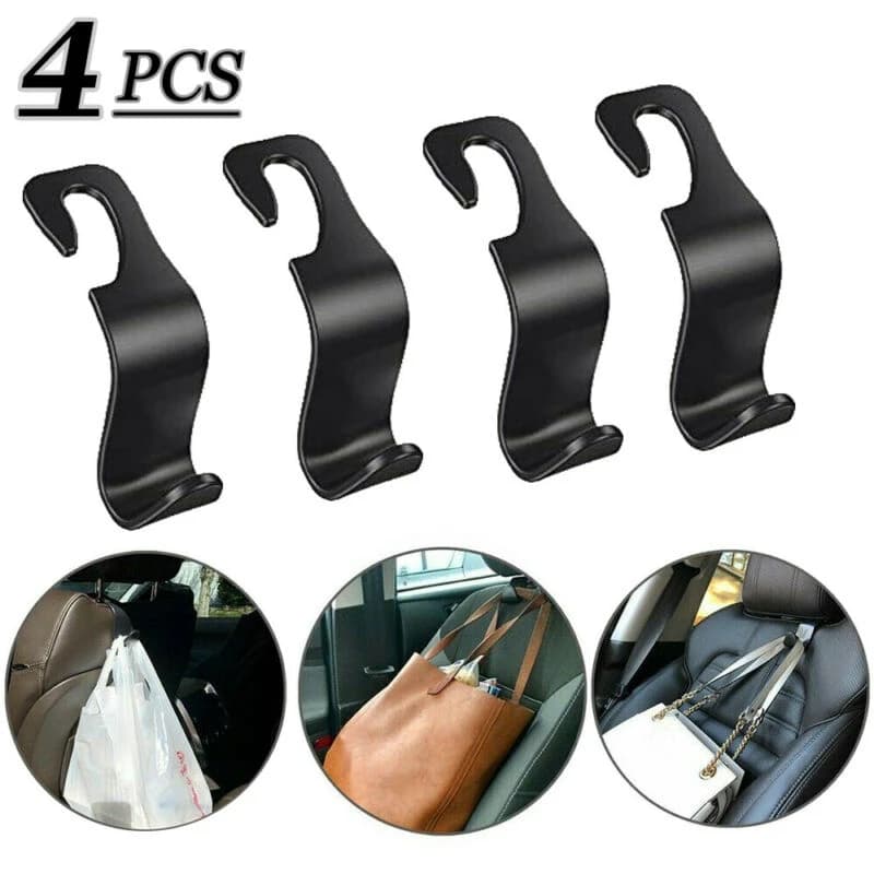 Universal hook for car seat headrest, holder for auto rear seat organizer, for bags, bags, clothes