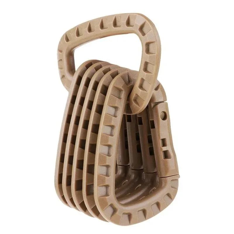 5/10/20pcs Tactical Carabiner Clip Set Outdoor Steel Hook Camping Lock Daily Key Chain Keychain Buckle Backpack Bag Karabiners
