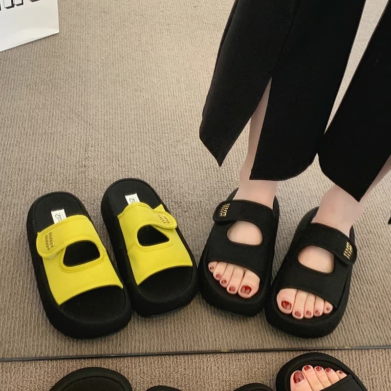 Ciabatte Estive con Piattaforma Spessa Unisex, Morbide come Nuvole, Antiscivolo con Suola in EVA, Leggere per Spiaggia e Casa