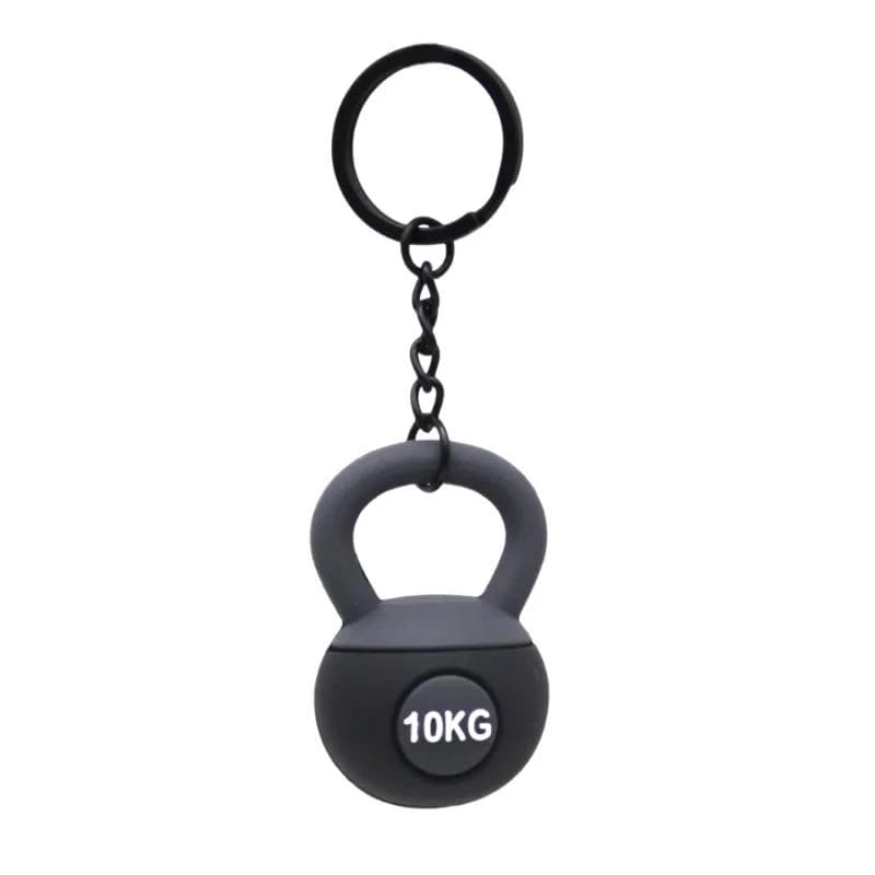 A52E Trendy Kettlebell Key Rings Hanging Ornament for Women's Car Keys and Backpacks