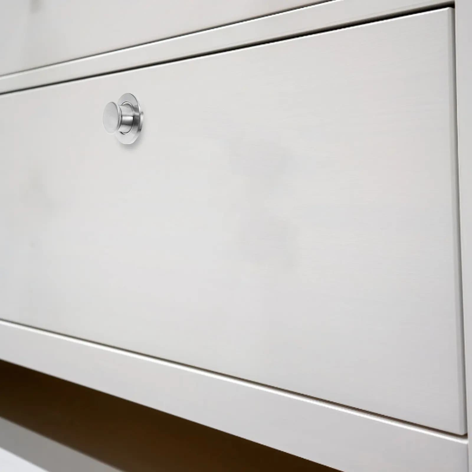 2 Pezzi Maniglia a Molla Invisibile per Armadietti Tatami, Cassetti, Porte Nascoste, Pomello a Molla per Cassetti, Maniglia a Scomparsa per Armadi, Montaggio a Filo