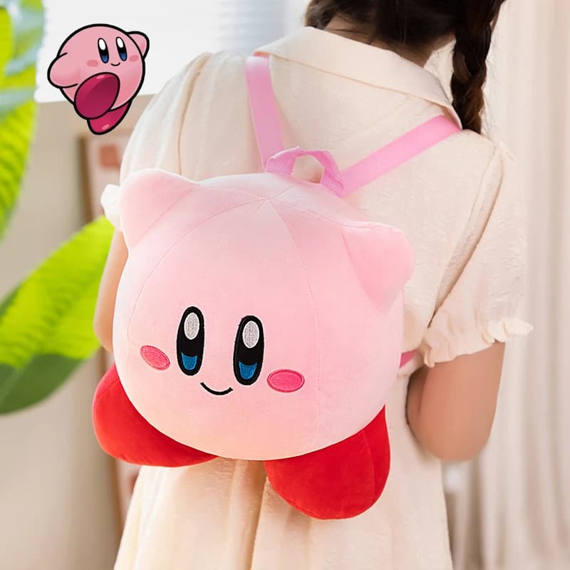 Nuovo Kirby Zaino Peluche Bambola Suffed Toy Kawaii Kirby Bag Zaino morbido per regali per ragazze per bambini