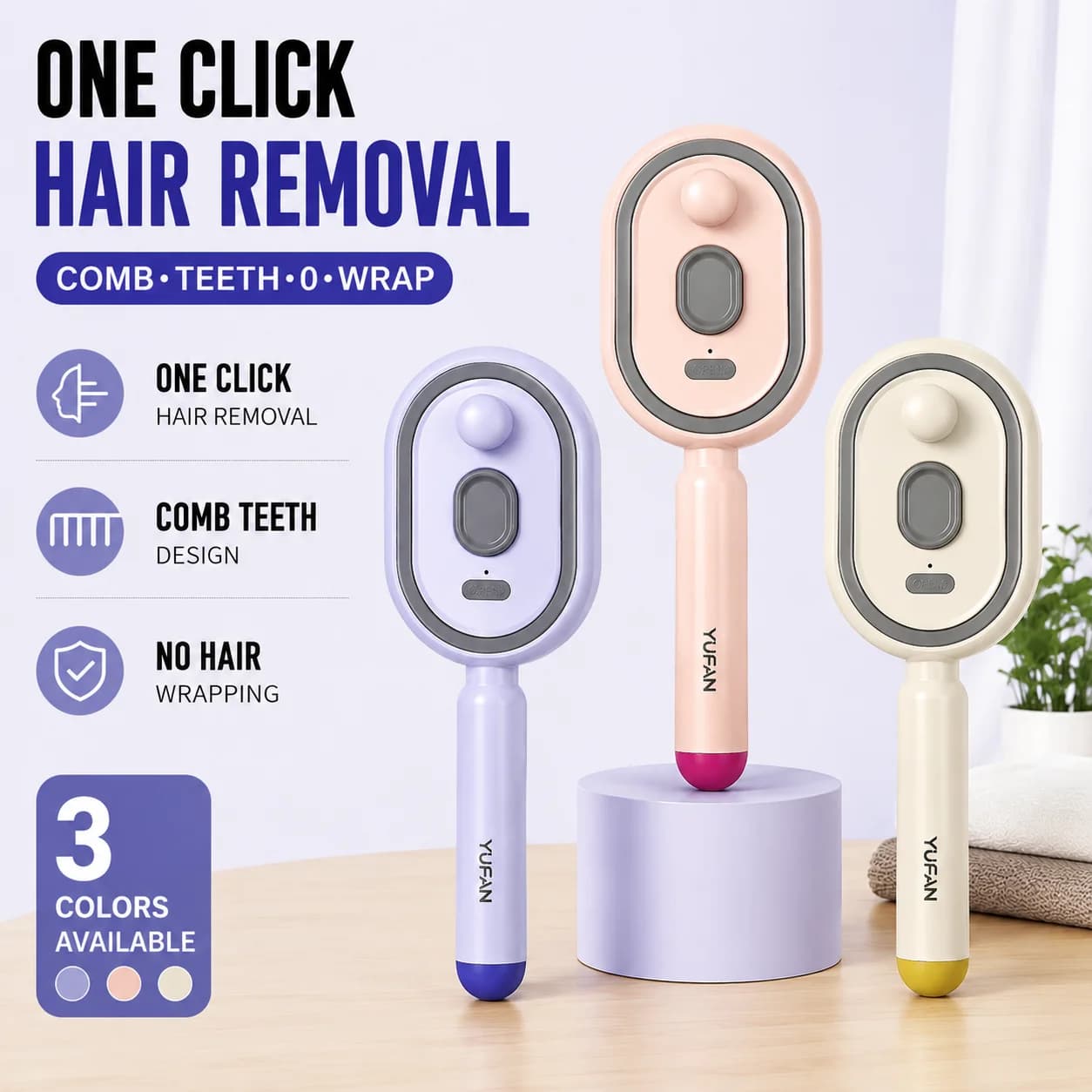 3-in-1 Electric Spray Massage Comb Rechargeable with Red Light Self Cleaning Steam Essential Oil Brush for Women Head Massager