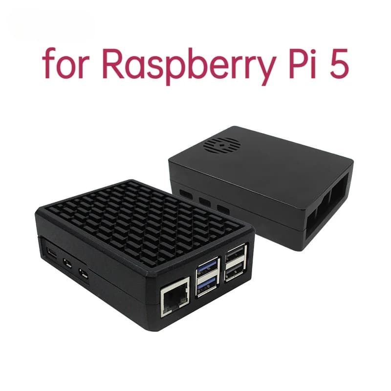 Raspberry Pi 5 Aluminum Case Heatsink PWM Fan Passive Active Cooling Enclosure