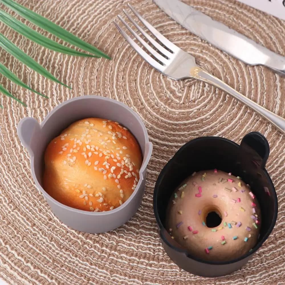 4 Pezzi Stampi Antiaderenti per Uova, Reusable, Senza BPA, Facili da Sgusciare, Stampi per Cuocere Uova, Ramekin per Friggitrice di Aria di Grado Alimentare